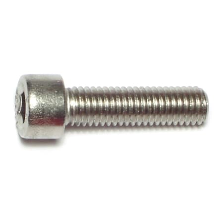 M8-1.25 Socket Head Cap Screw, Steel, 30 Mm Length, 6 PK